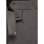Wideleg Suit Trousers - Brown