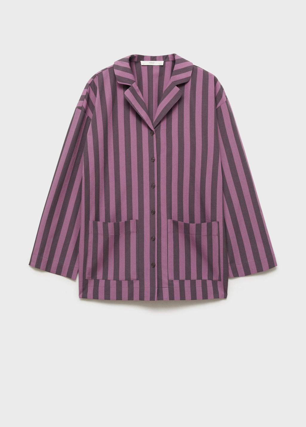 Chemise Longue Rayures Tissu Bicolore