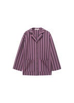 Chemise Longue Rayures Tissu Bicolore