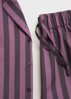 Chemise Longue Rayures Tissu Bicolore