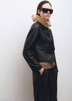 Veste Cuir Boutons