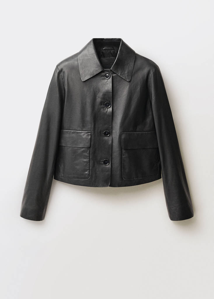 Veste Cuir Boutons