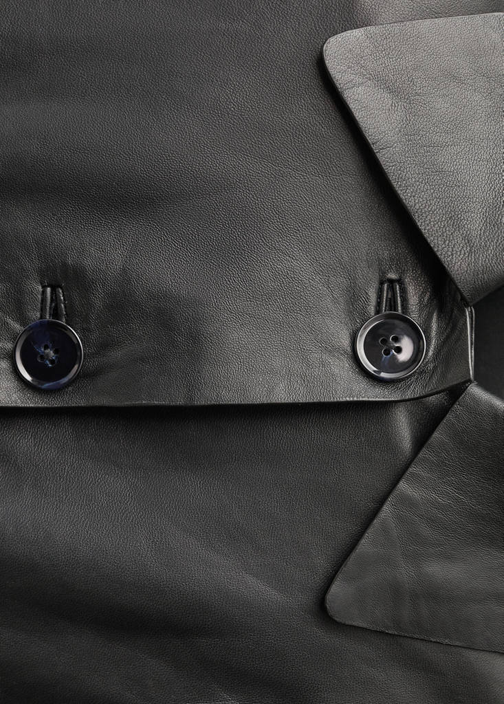 Veste Cuir Boutons