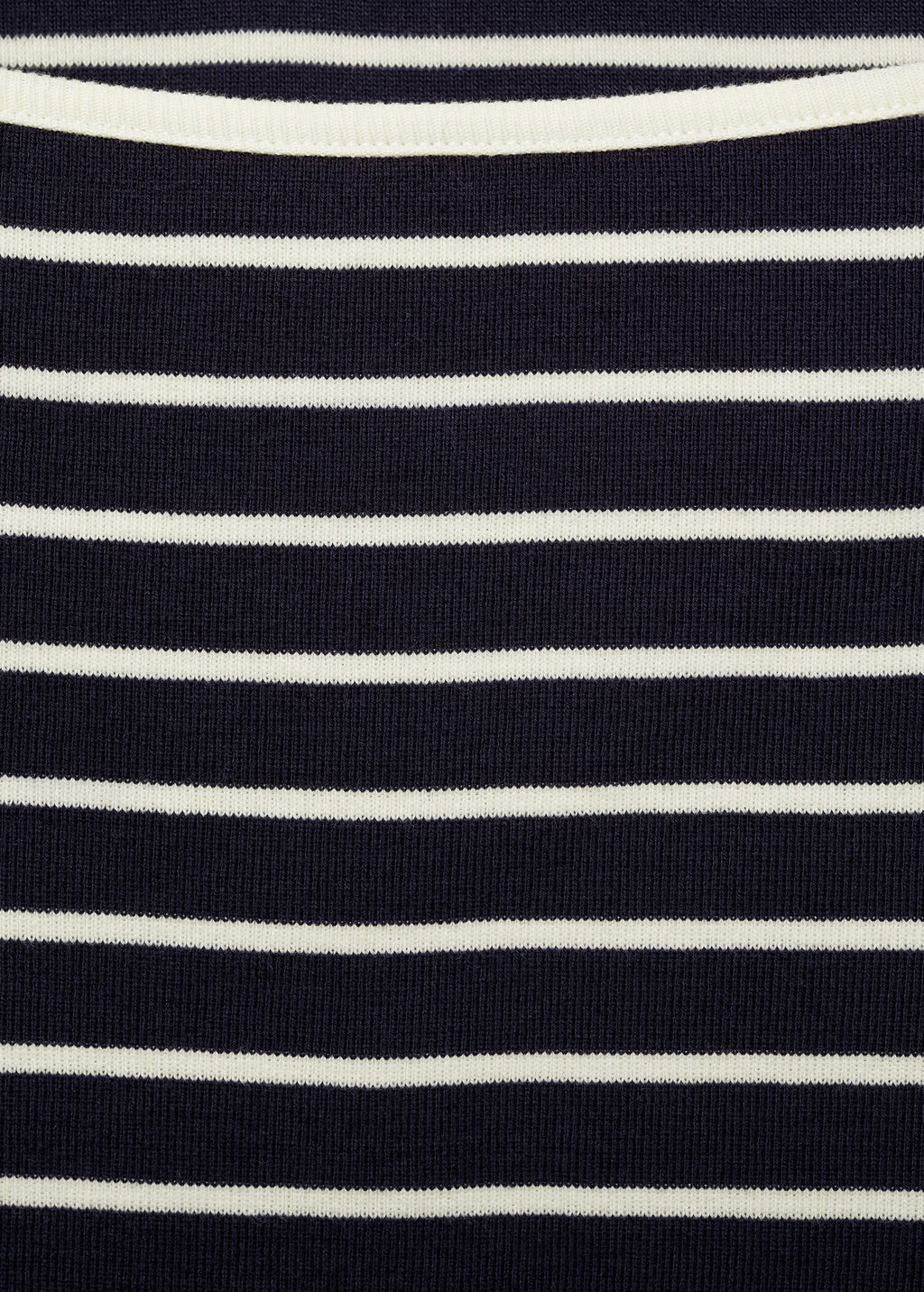 Camiseta de Rayas Cuello Barco - Dark Navy