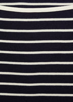 Camiseta de Rayas Cuello Barco - Dark Navy
