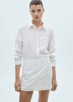 Jupe Coton Broderie Florale