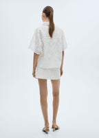 Jupe Coton Broderie Florale