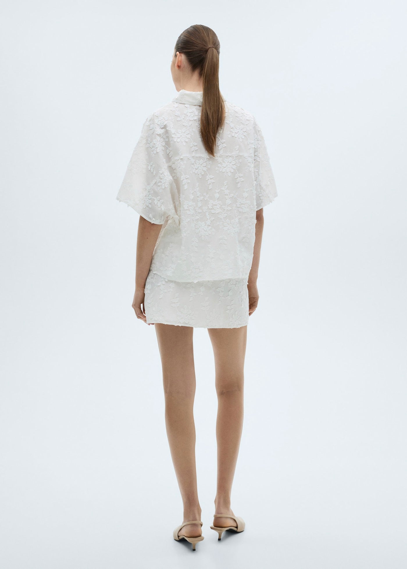 Jupe Coton Broderie Florale