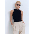 Pantalon Droit Pinces - Beige
