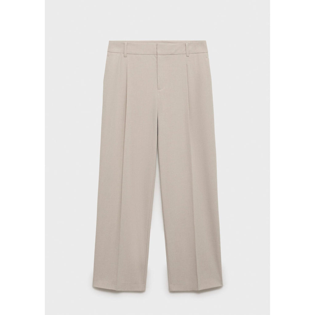 Pantalon Droit Pinces - Beige