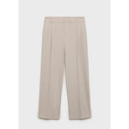 Pantalon Droit Pinces - Beige