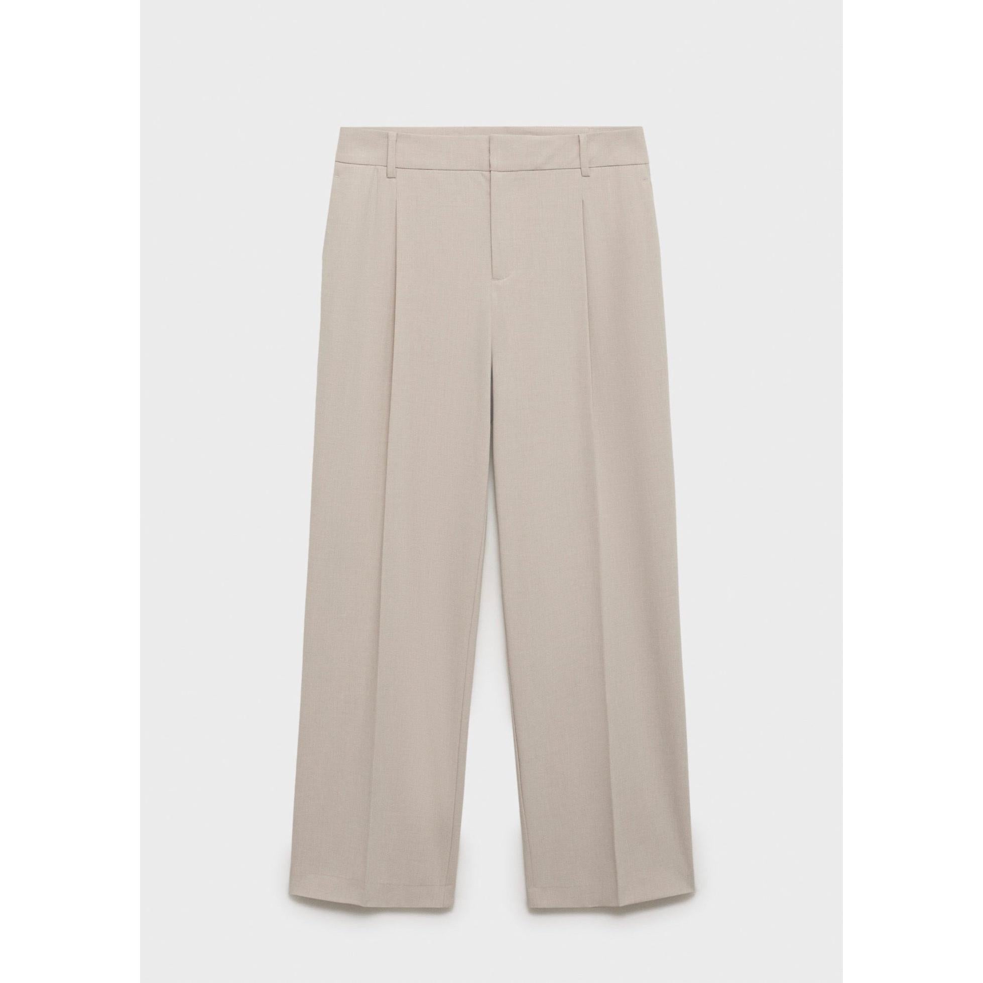 Pantalon Droit Pinces - Beige