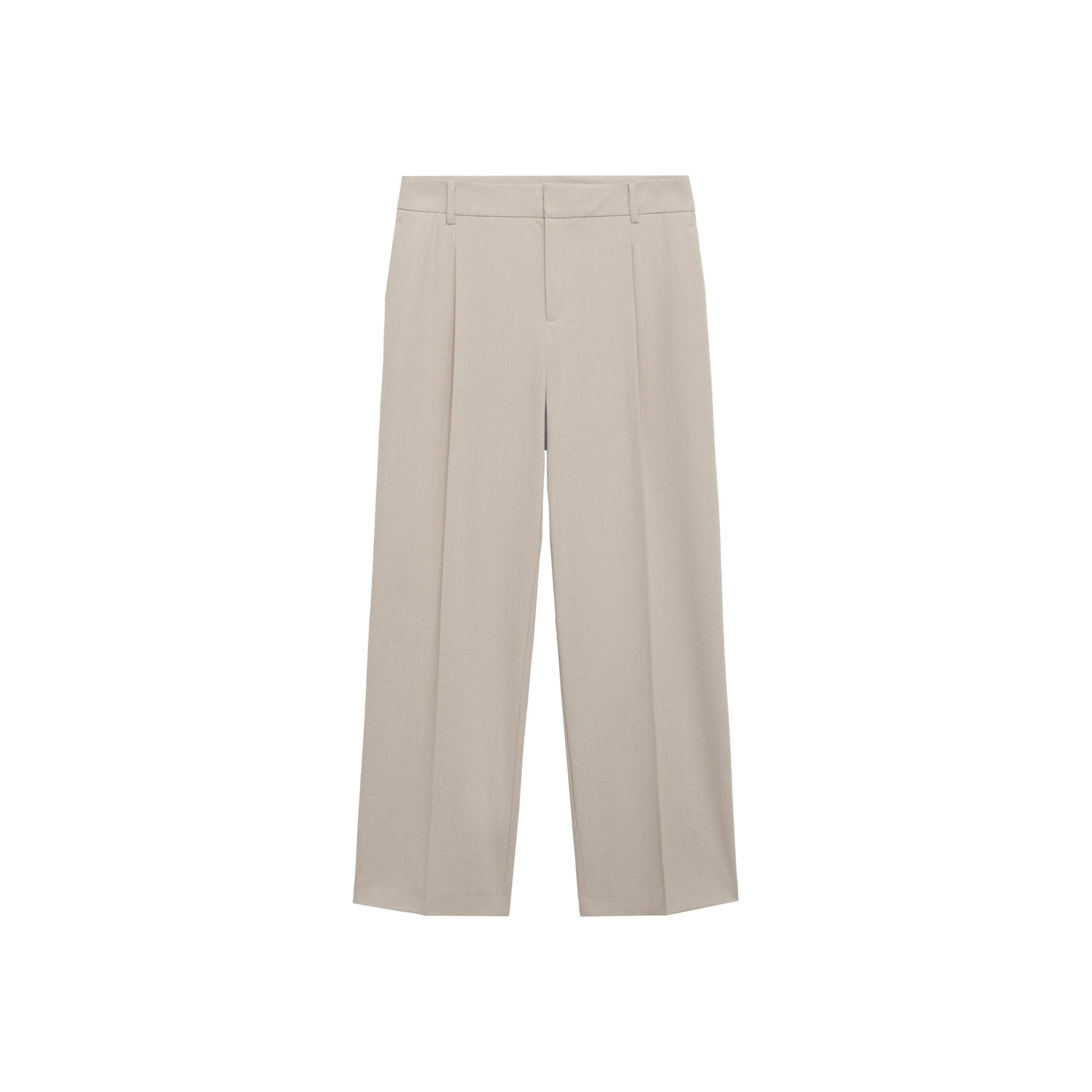 Pantalon Droit Pinces - Beige