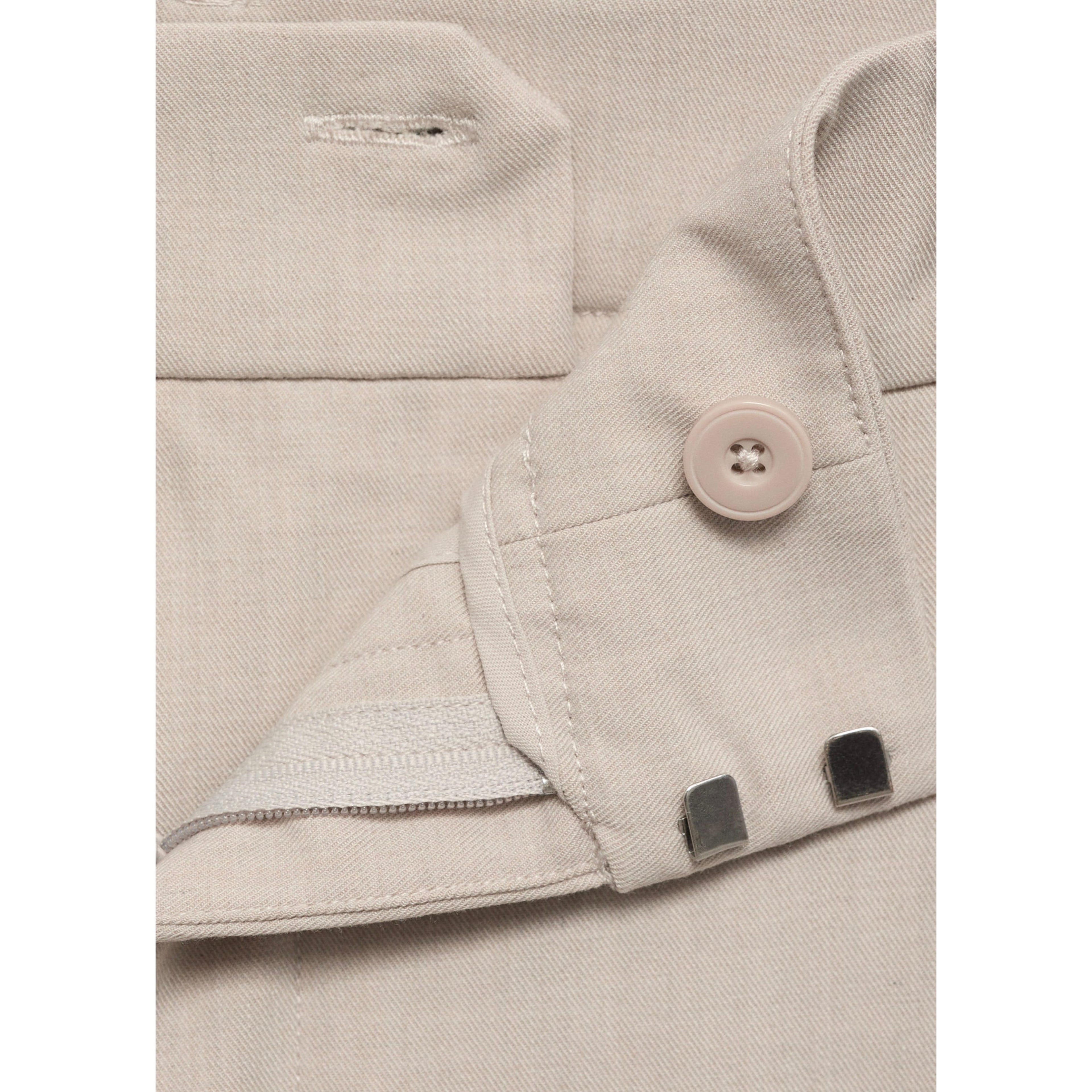Pantalon Droit Pinces - Beige