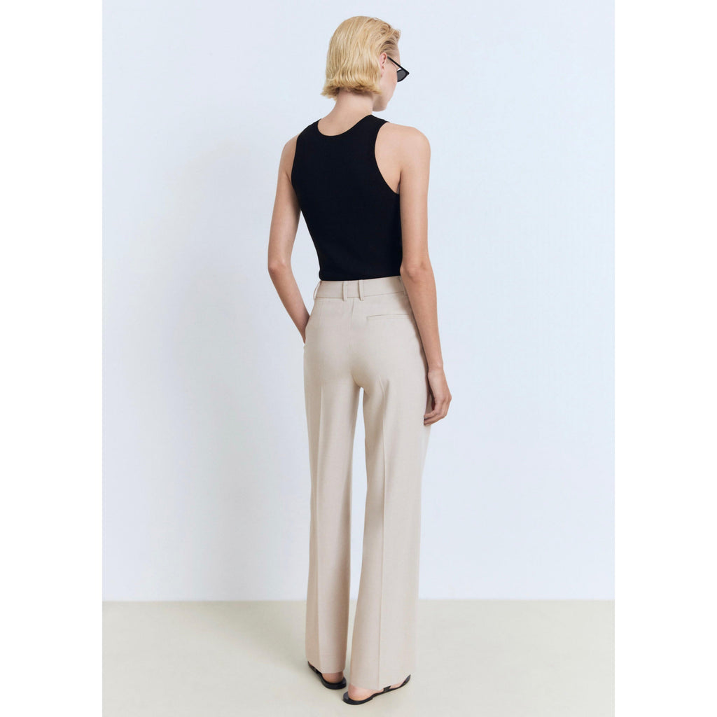 Pantalon Droit Pinces - Beige