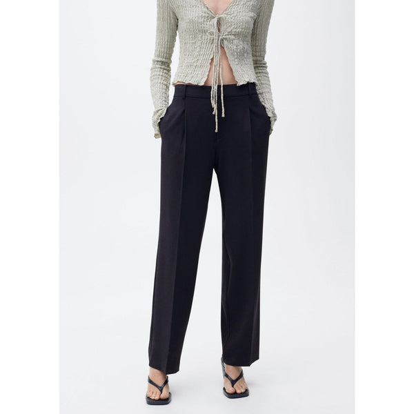 Pantaloni Dritti Con Pinces