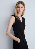Gilet Costume Crop - Black