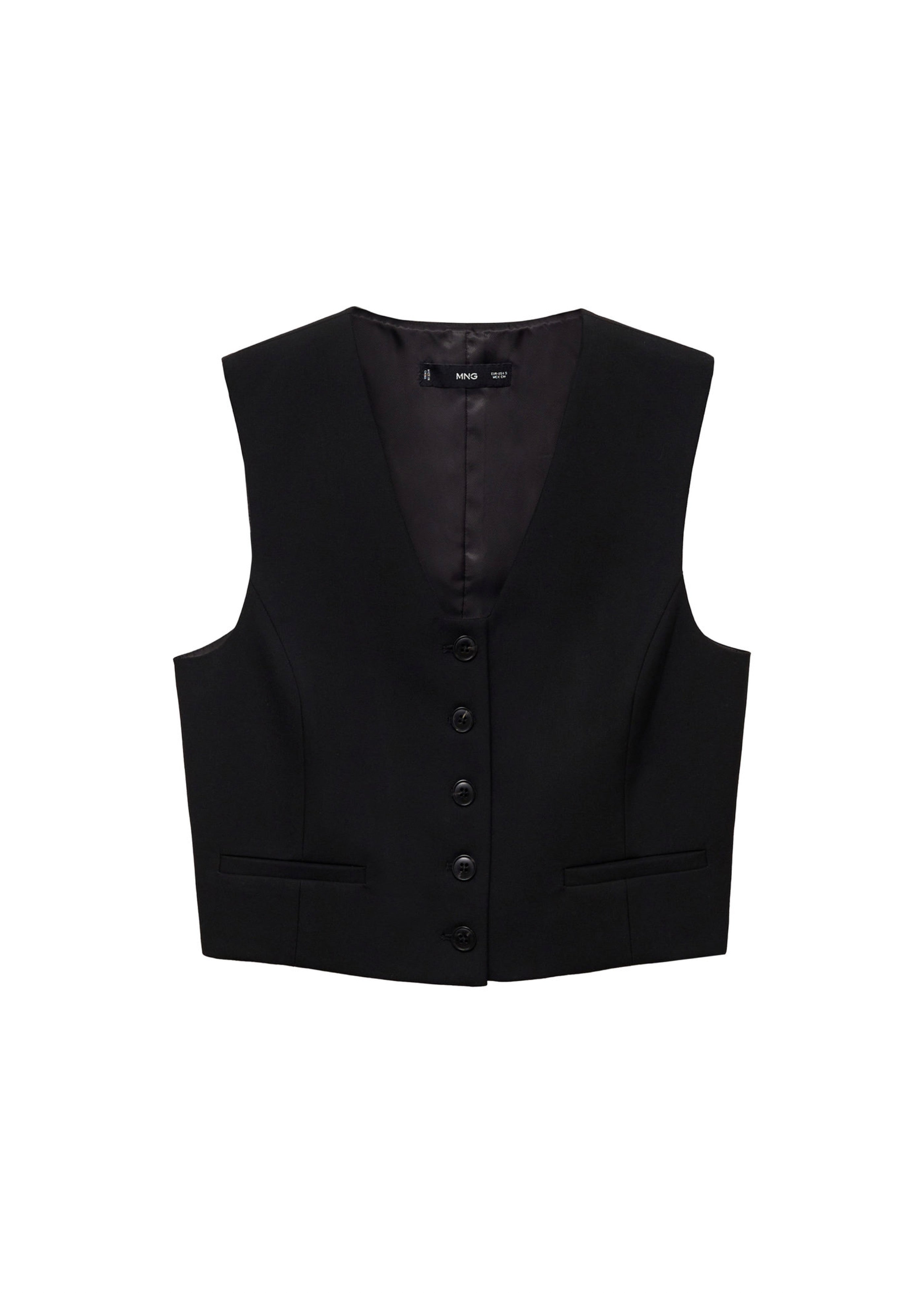 Gilet Costume Crop - Black