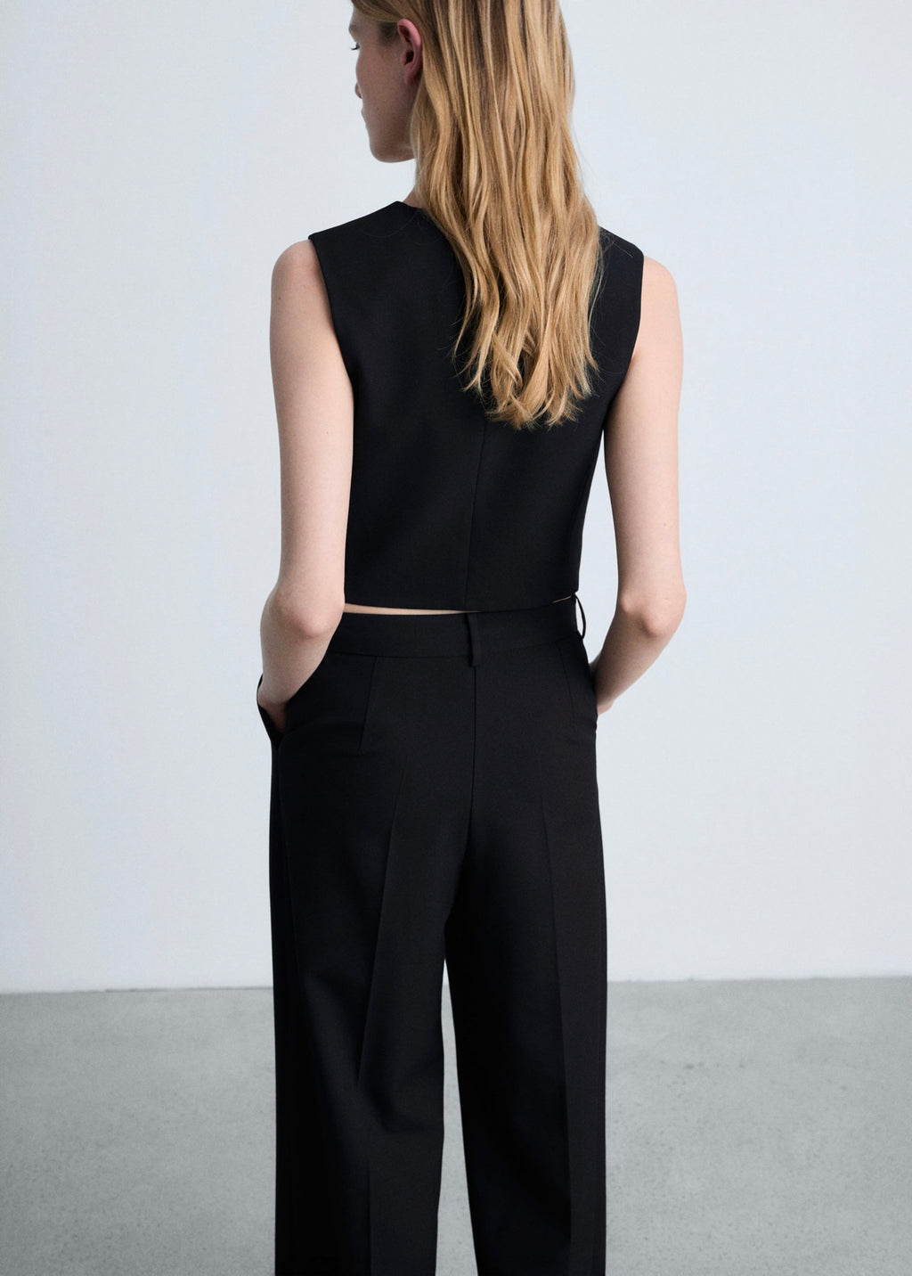 Gilet Costume Crop - Black