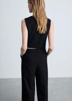 Gilet Costume Crop - Black