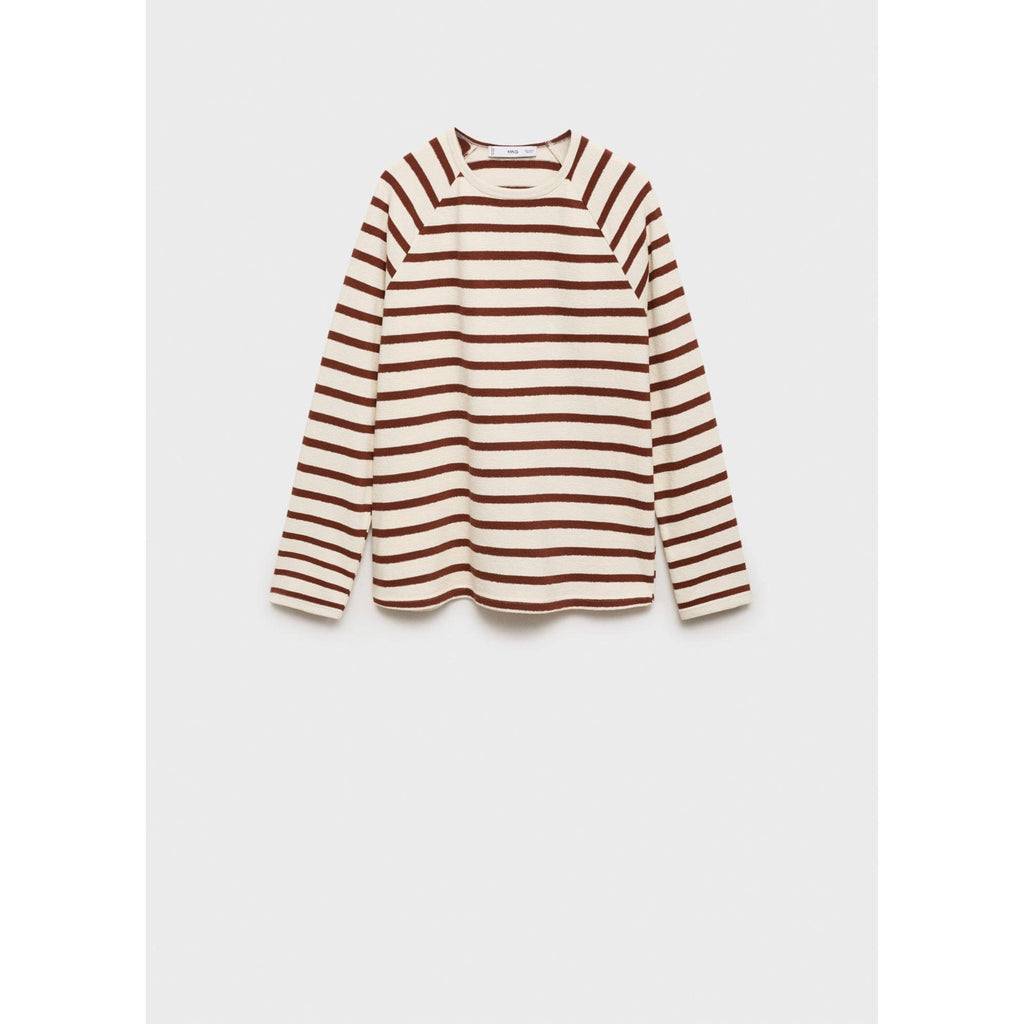 Sudadera Rayas Cuello Redondo - Burnt Orange