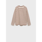 Sudadera Rayas Cuello Redondo - Burnt Orange