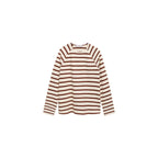 Sudadera Rayas Cuello Redondo - Burnt Orange