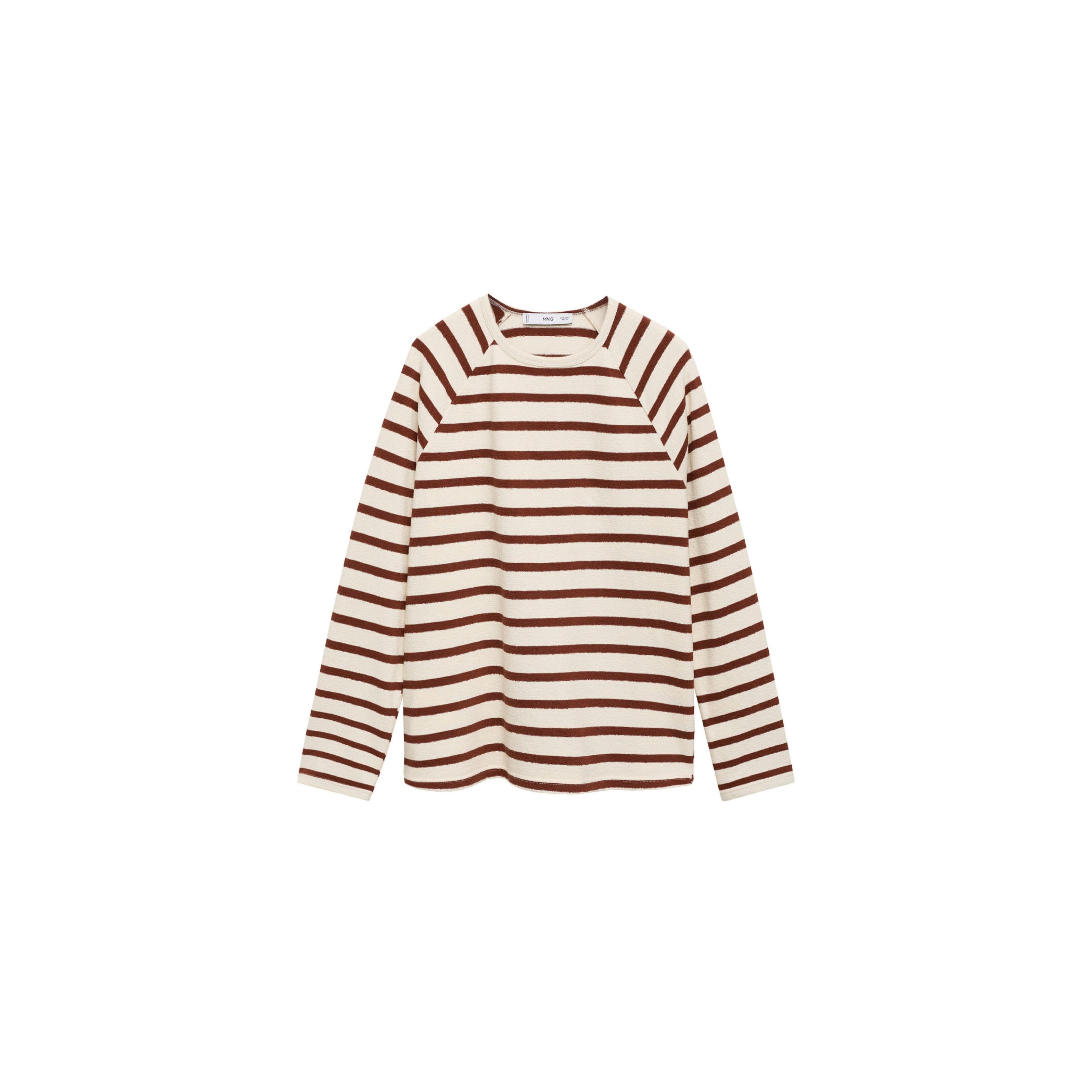 Sudadera Rayas Cuello Redondo - Burnt Orange