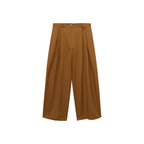 Pantalón Wideleg Mezcla de Algodón y Lyocell - Tobacco Brown