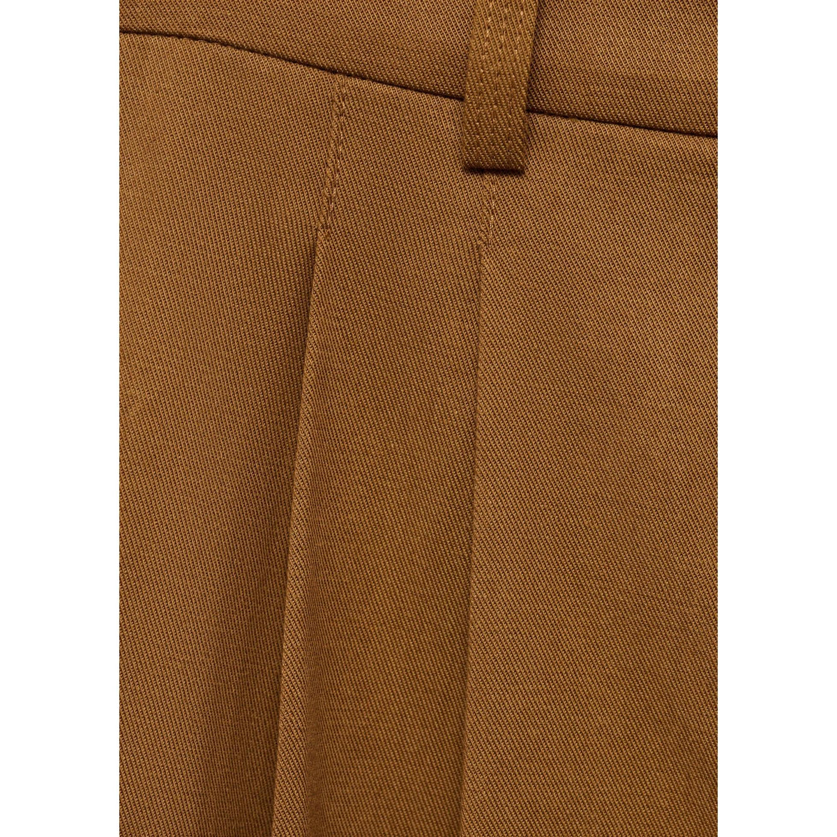 Pantalón Wideleg Mezcla de Algodón y Lyocell - Tobacco Brown