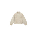 Veste Matelassée Broderie À Fleurs
