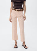 Jean Flare Crop Pockets - Pink