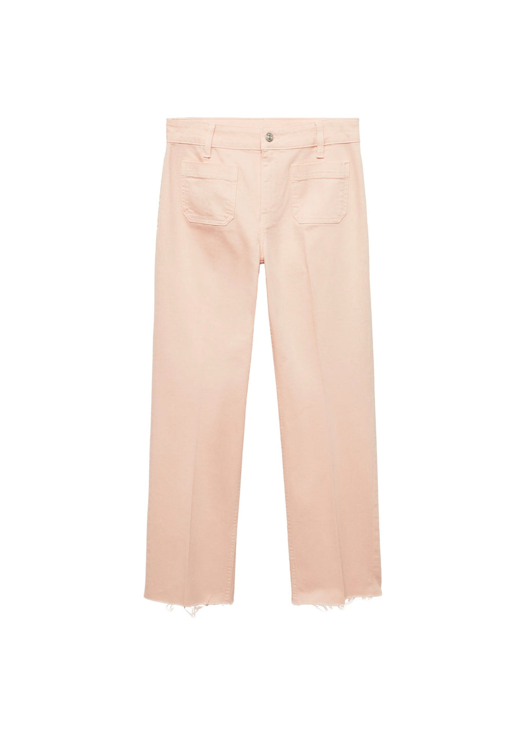 Jean Flare Crop Pockets - Pink