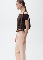 Jean Flare Crop Pockets - Pink