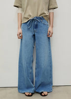 Jean Wideleg Taille Basse Ceinture