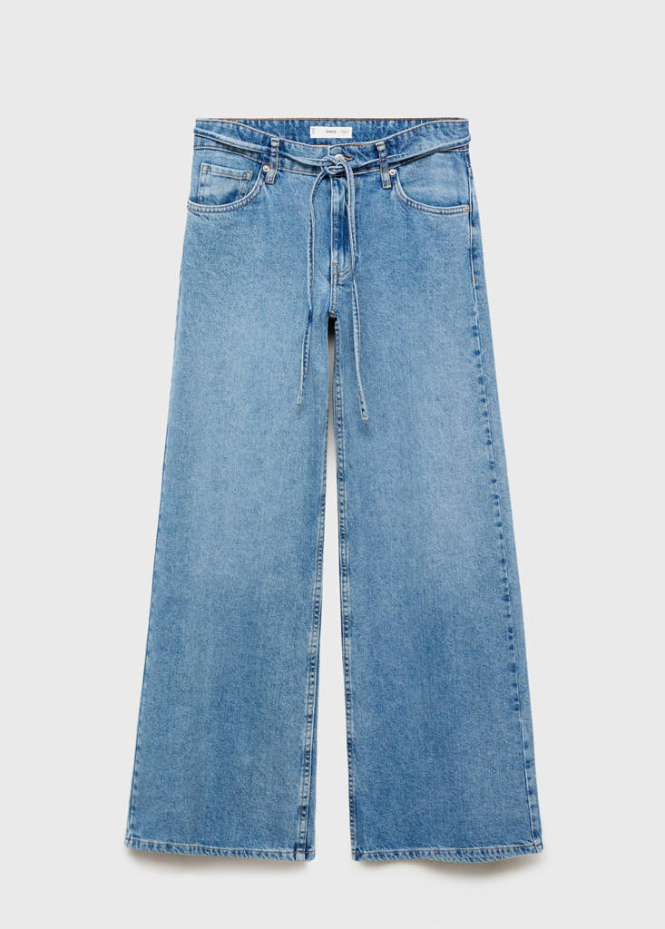 Jean Wideleg Taille Basse Ceinture