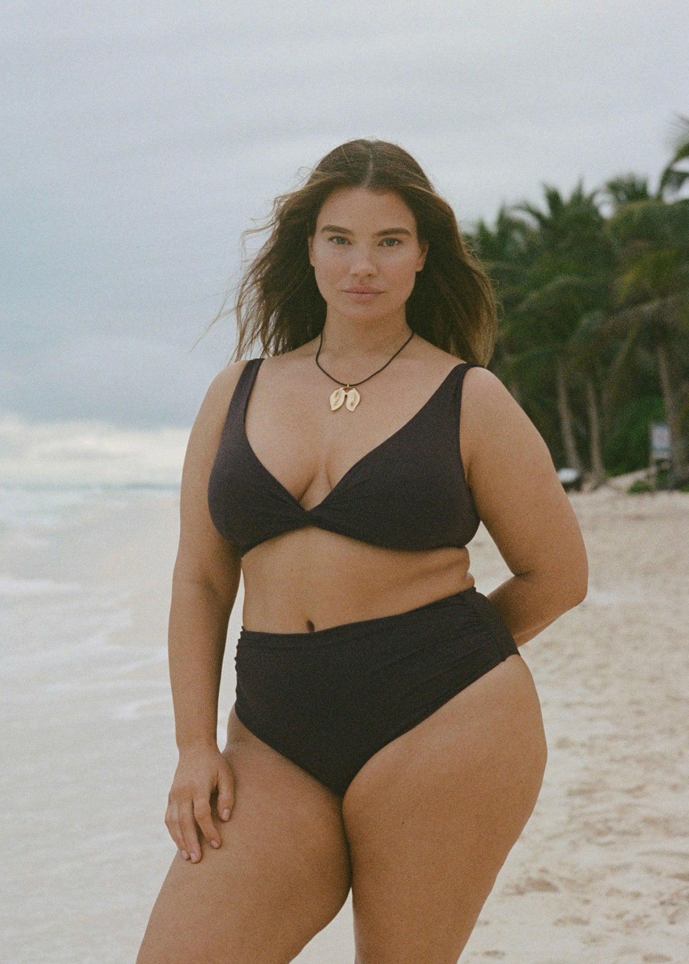 Culotte Bikini Taille Haute Drapée