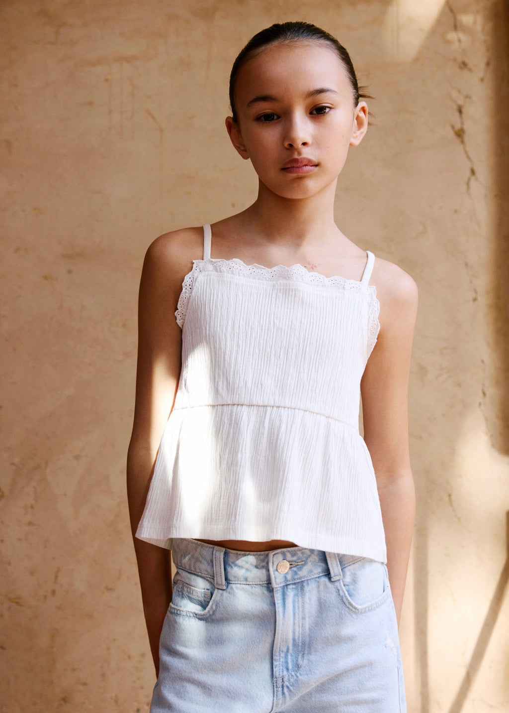 Top Bimba Blanco Roto - Niña