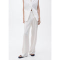 Pantalon De Costume Lin - Off White