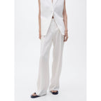 Pantalon De Costume Lin - Off White