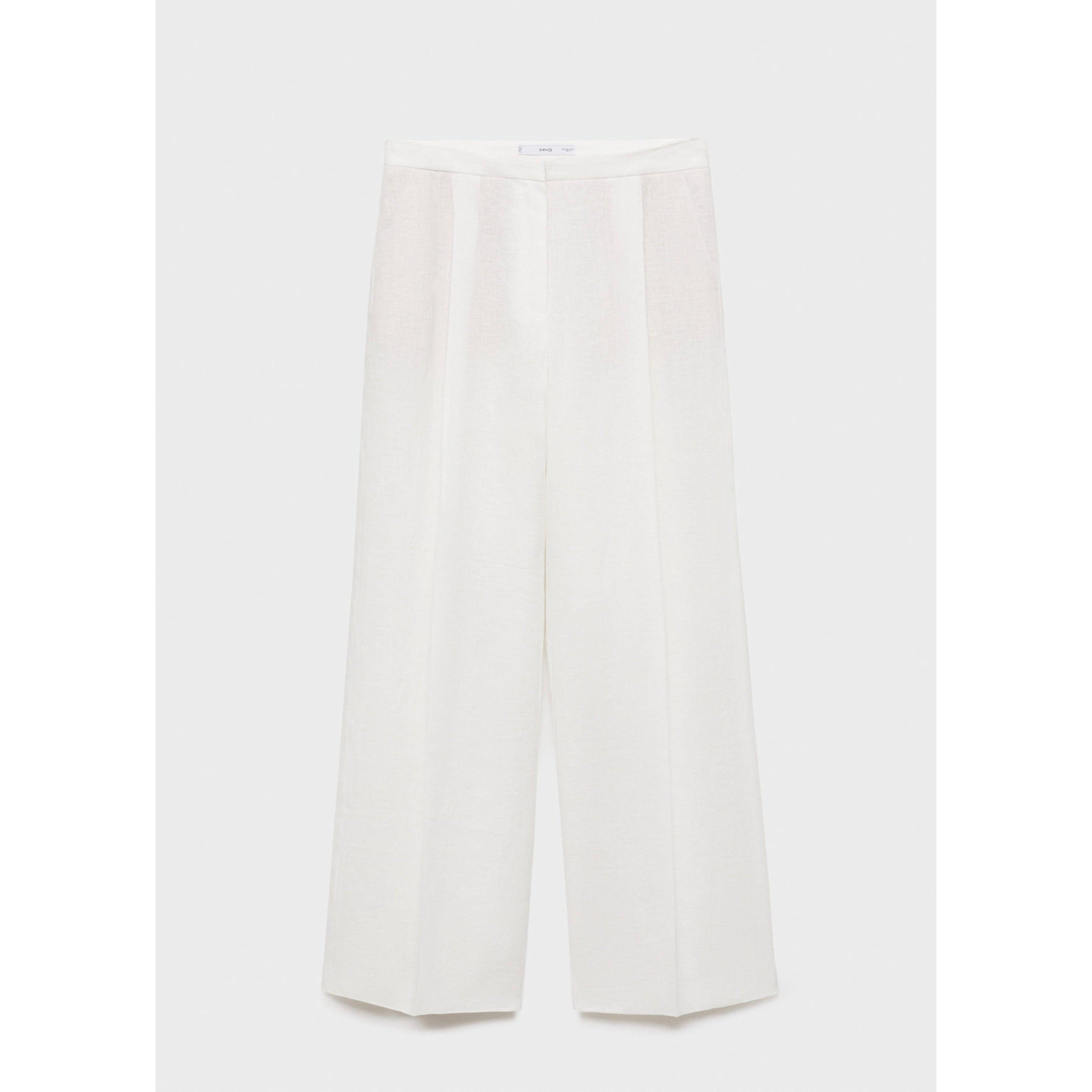 Pantalon De Costume Lin - Off White