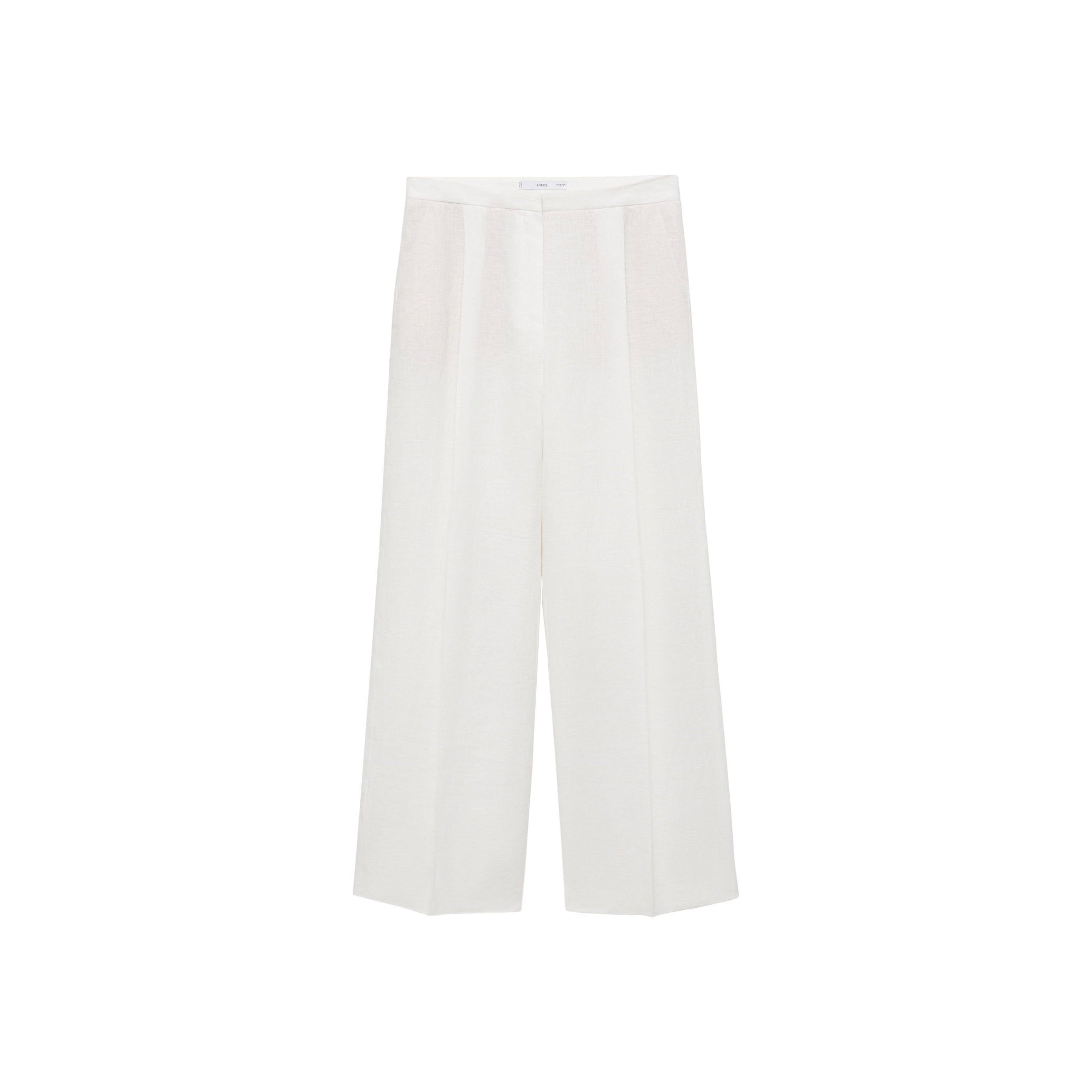 Pantalon De Costume Lin - Off White