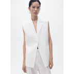Pantalon De Costume Lin - Off White