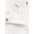 Pantalon De Costume Lin - Off White