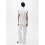 Pantalon De Costume Lin - Off White