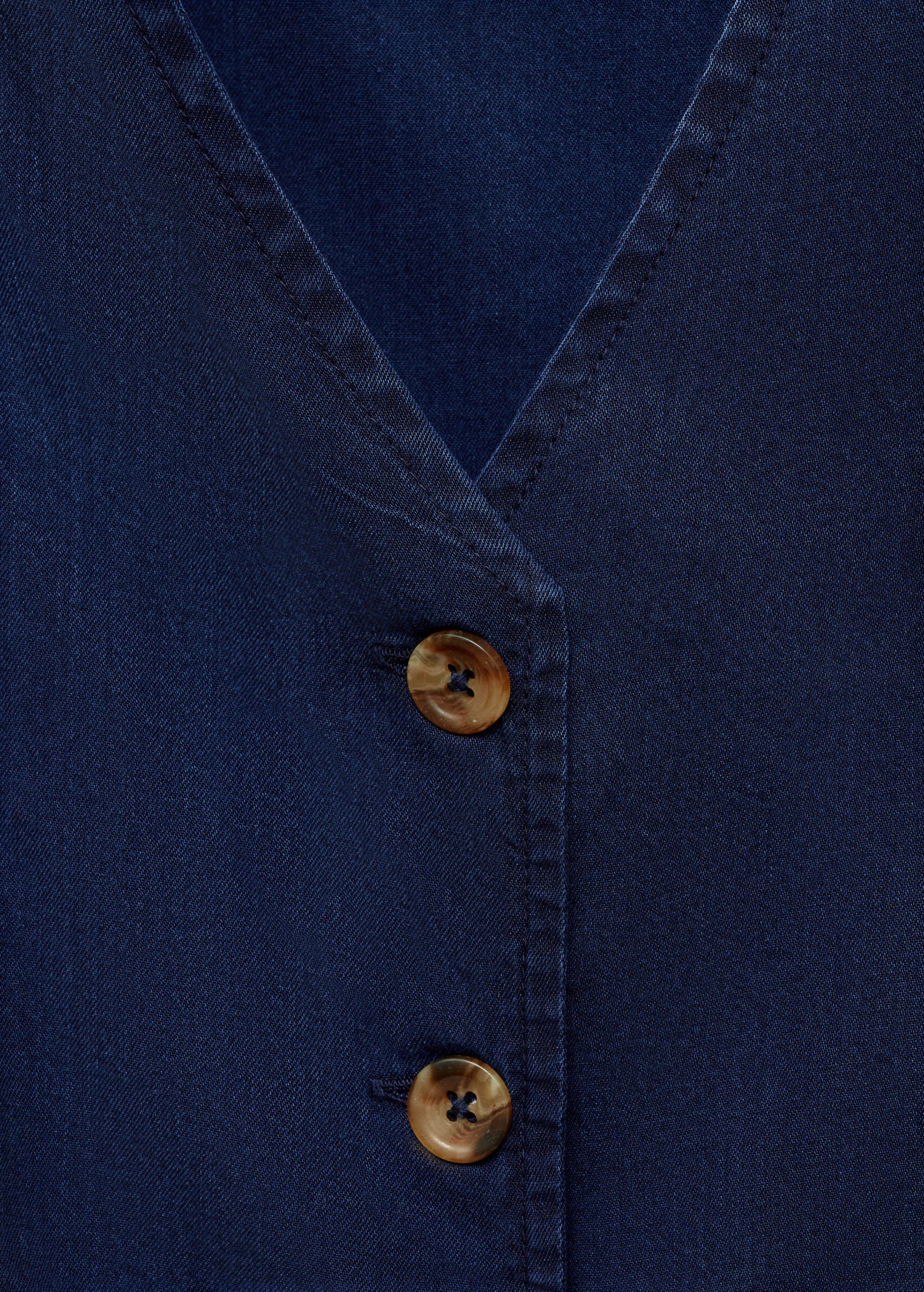 Lyocell Denim Effect Vest - Dark Blue