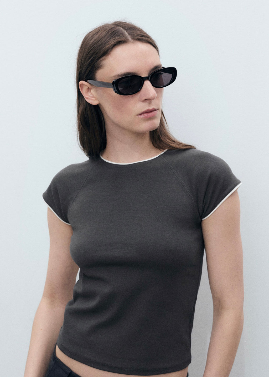 T-Shirt Coton Liserés Contrastants