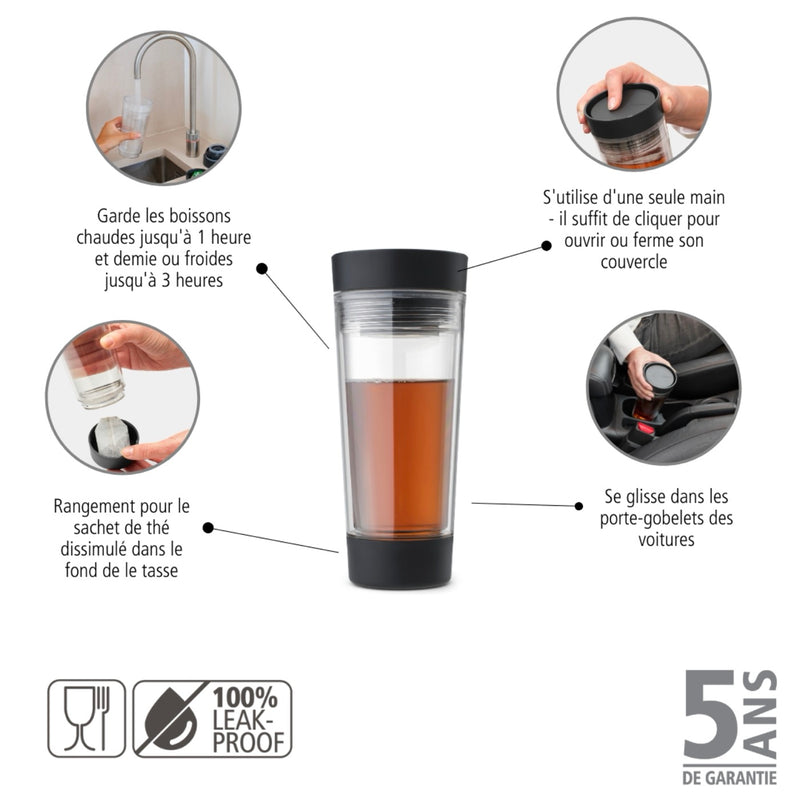 Make & Take - Travel Tea Cup 0.36 L - Dark Gray