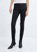 High-Waisted Coated Skinny Jeans