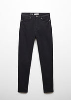 High-Waisted Coated Skinny Jeans